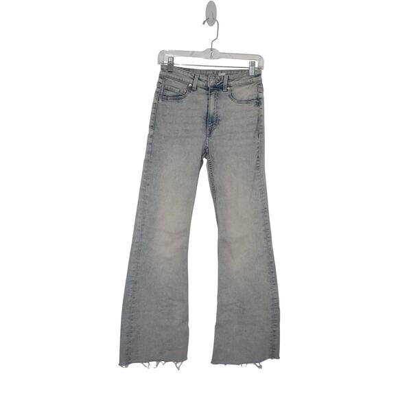 H&M Denim - H&M Divided Acid Wash Blue Flare Jeans Size 4